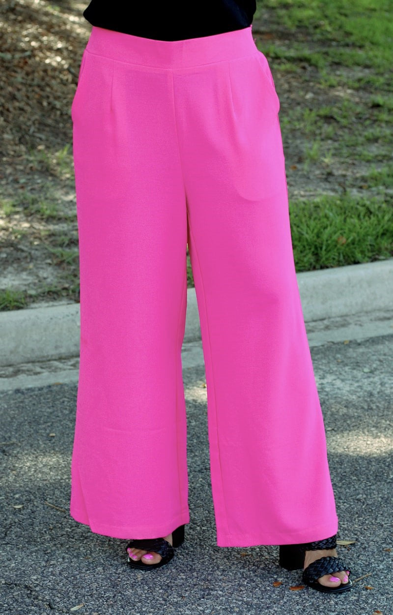 Pink wide leg trousers outfit  Pink wide leg trousers, Wide leg trousers  outfit, Professional outfits